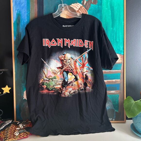 Iron Maiden The Trooper T Shirt Mens Rock Music Classic Band Tee New Black Large - Picture 2 of 12